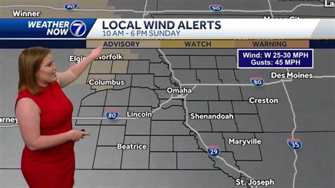 Windy and cooler Sunday